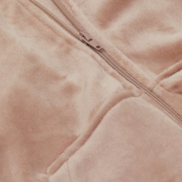 XS/S Velour Pink zip-through hoodie H&M - Picture 5 of 12